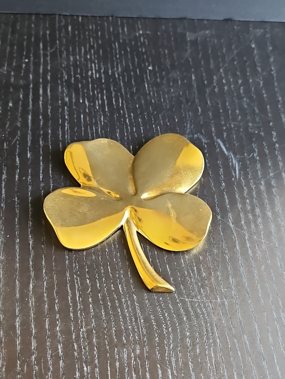 Gold Shamrock Decorative Trinket Dish